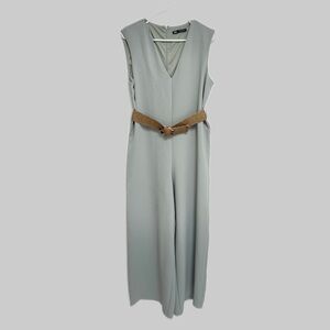 Pre-owned Zara Gray Jumpsuit with Belt